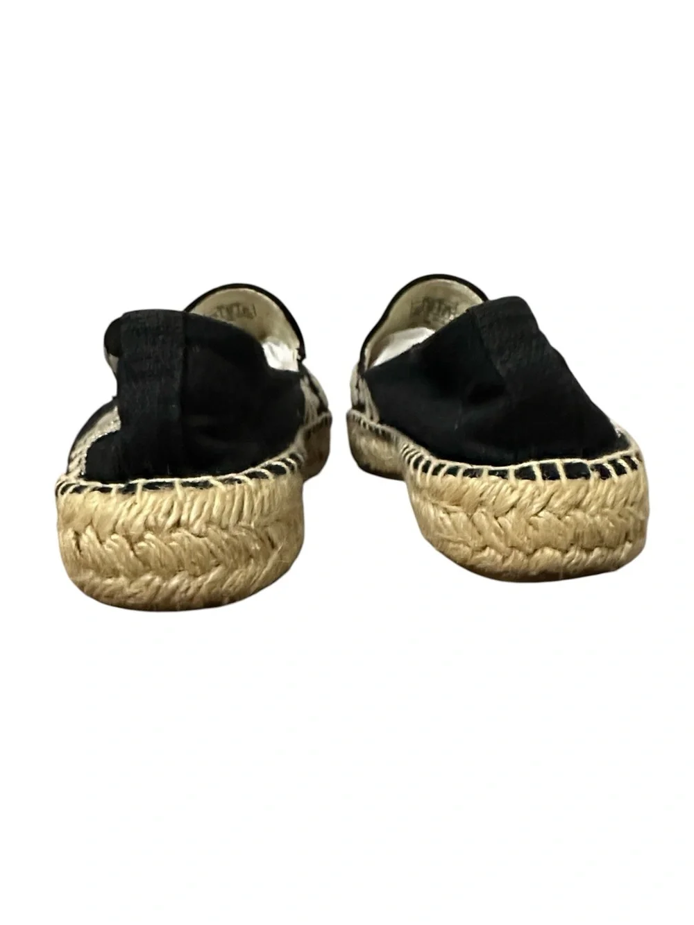 Soludos Tuileries Embroidered Floral Smoking Slipper Espadrille Flats Black 8.5